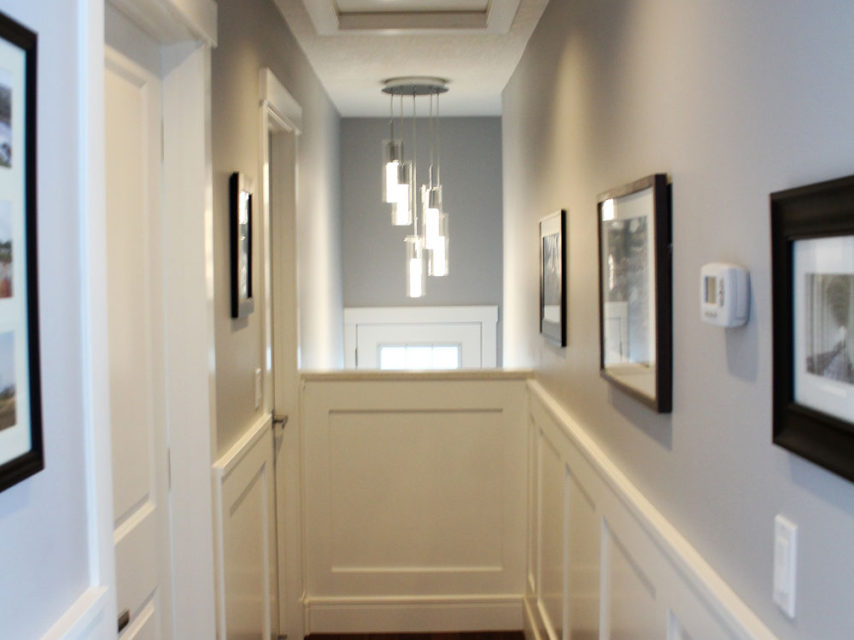 Living room with art wall