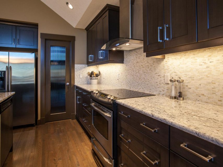 Open kitchen toward living area