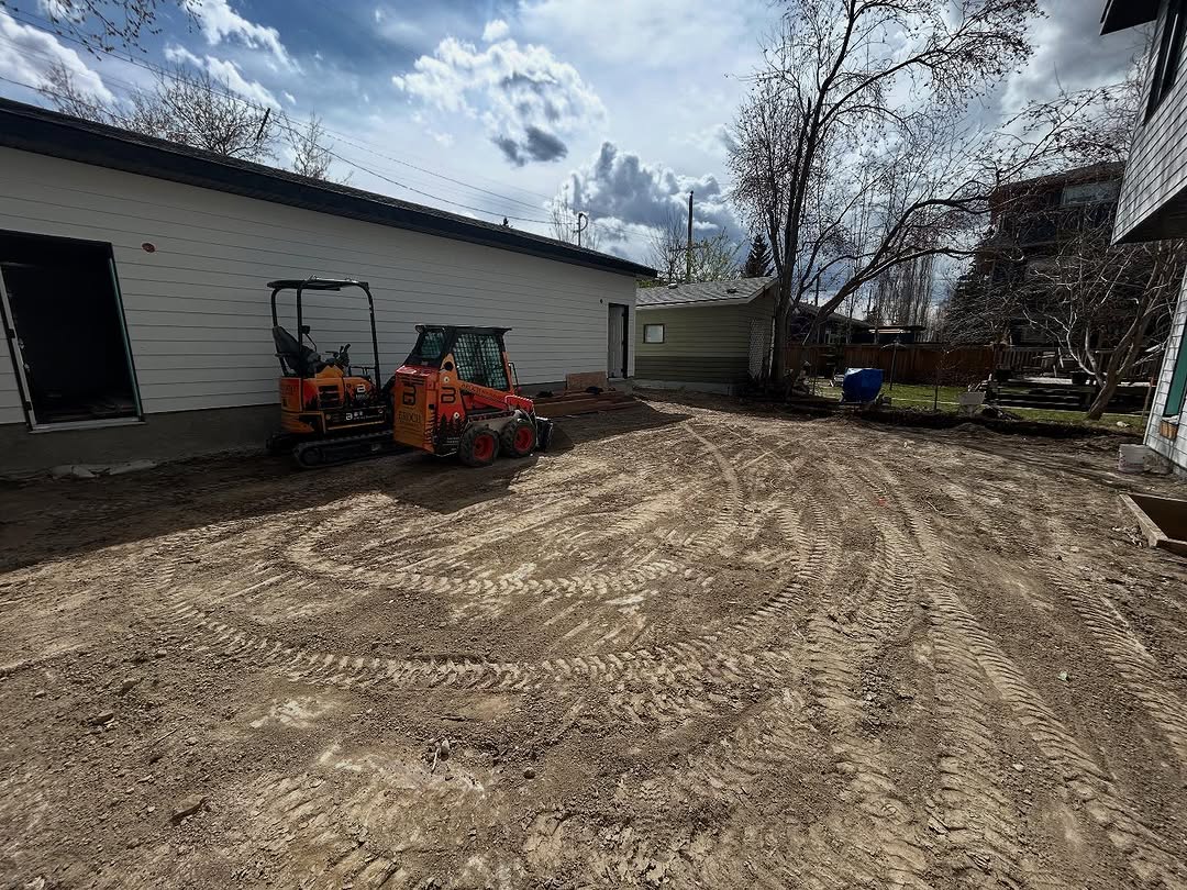 Backyard landscape construction