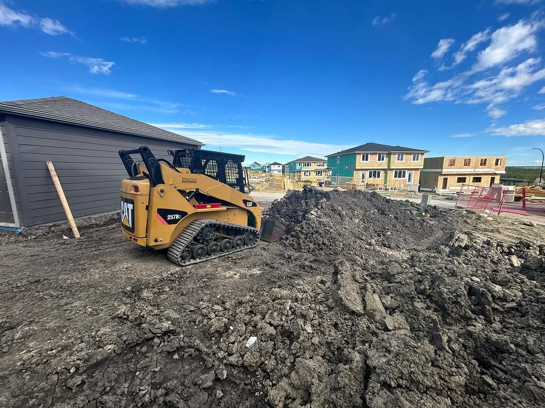 Site preparation and foundation work for a new Calgary home